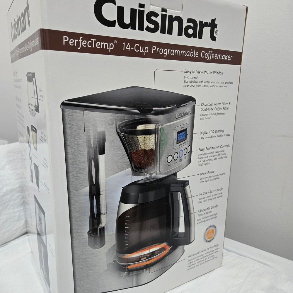 Cuisinart PerfecTemp 14-Cup Programmable Coffeemaker Stainless Steel DCC-3200